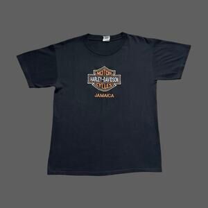 Harley Davidson Jamaica Embroidered Tee Black Men M